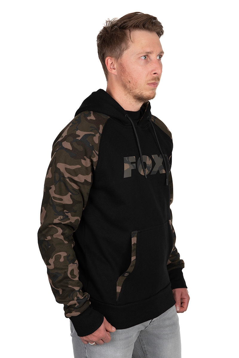 Hoody Black/Camo Raglan Medium