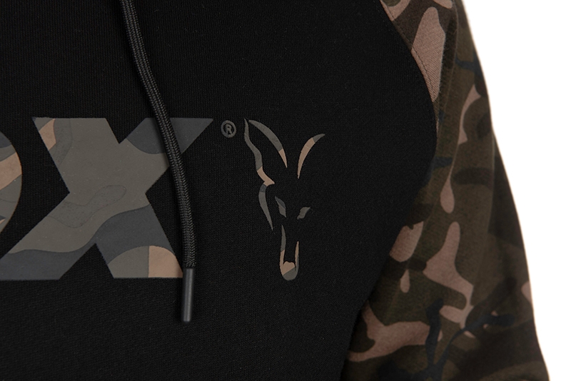 Hoody Black/Camo Raglan Medium