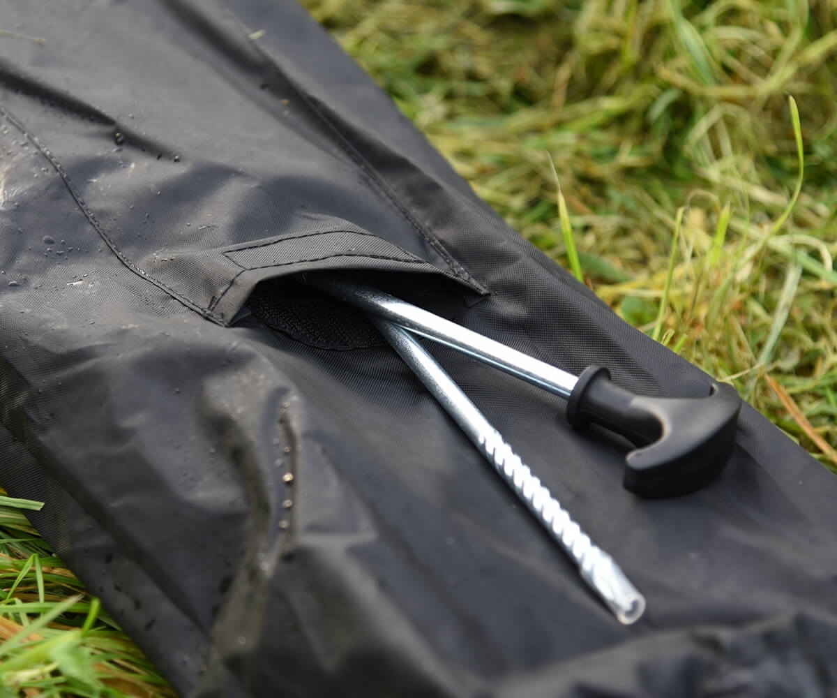 Cresta Flat Side Umbrella Zwart 125 cm