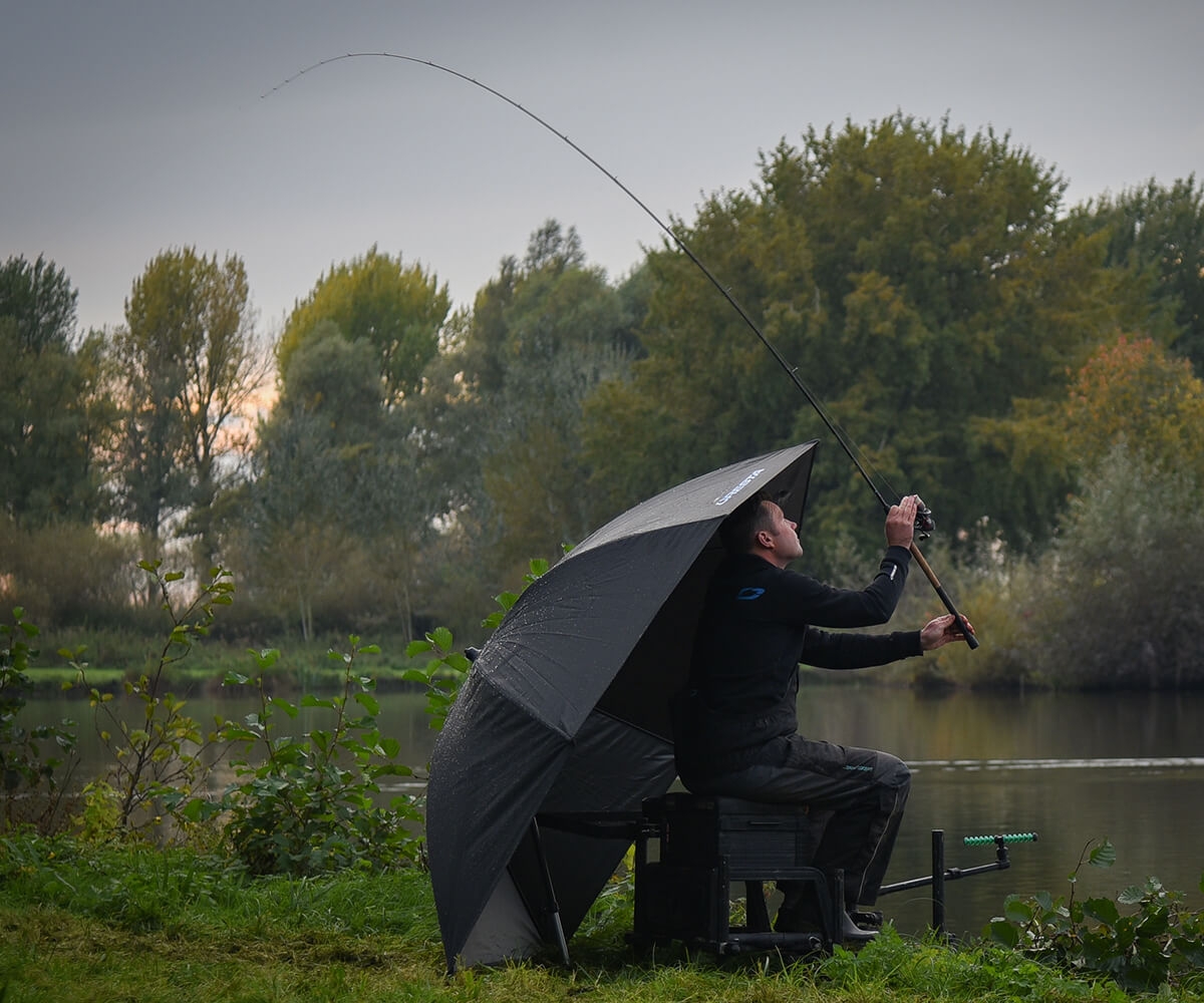 Cresta Flat Side Umbrella Zwart 125 cm