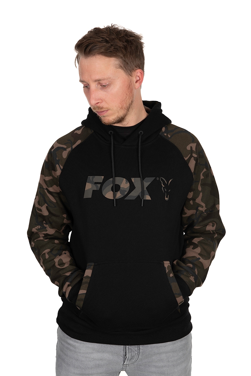 Hoody Black/Camo Raglan Medium